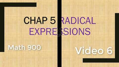 Rationalizing the Denominator - Conjugates - Chap 05  Radical Expressions Video 6