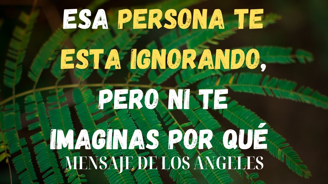 Esa persona te está ignorando, pero ni te imaginas por qué | mensaje de ...