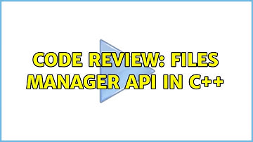 Code Review: Files manager API in C++ (2 Solutions!!)