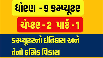 STD 9 |COMPUTER|CH 2|COMPUTERNO ETIHAS ANE TENO KRAMIK VIKAS|કમ્પ્યુટરનો ઇતિહાસ અને તેનોક્રમિક વિકાસ