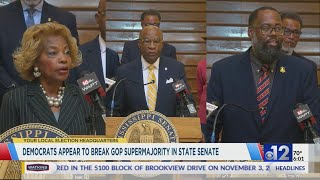 Democrats appear to break GOP supermajority in Mississippi Senate