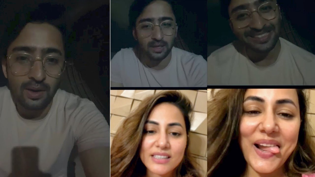 Shaheer Sheikh Live Video With Hina Khan || New Song || Instagram