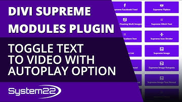 Divi Supreme Modules Toggle Text To Video With Autoplay Option 👍