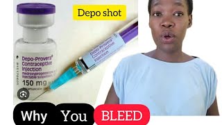 Why you bleed after depo provera shot. Contraceptive. Depo provera side effects
