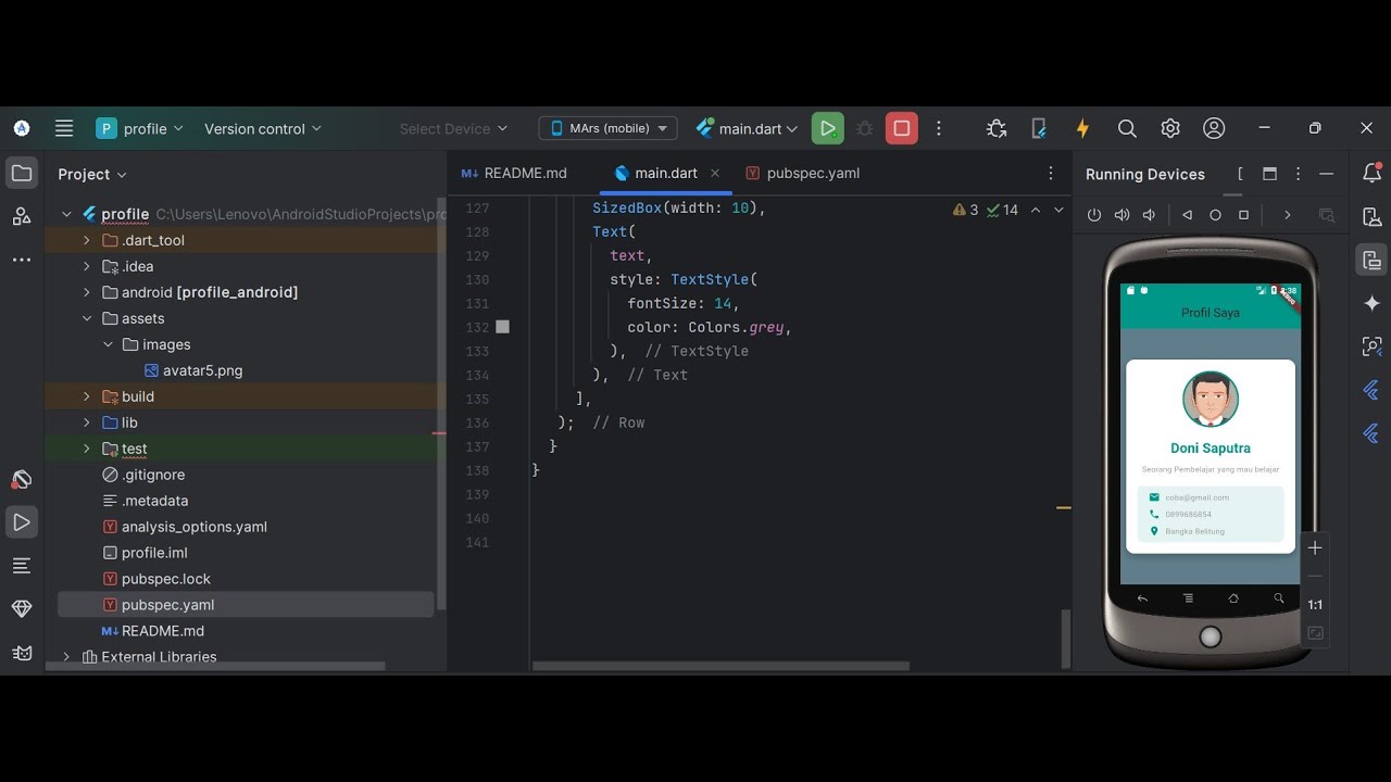 Flutter Container - Desain Profile - YouTube
