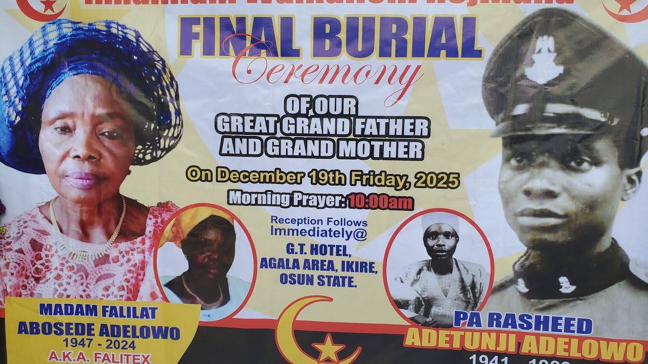Pa Rasheed WATCH THE LIVE STREAMING OF MADAM FALILAT ABOSEDE ADELOWO & PA RASHEED ...