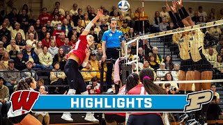 Wisconsin at Purdue | Highlights | Big Ten Volleyball | Nov. 17, 2023