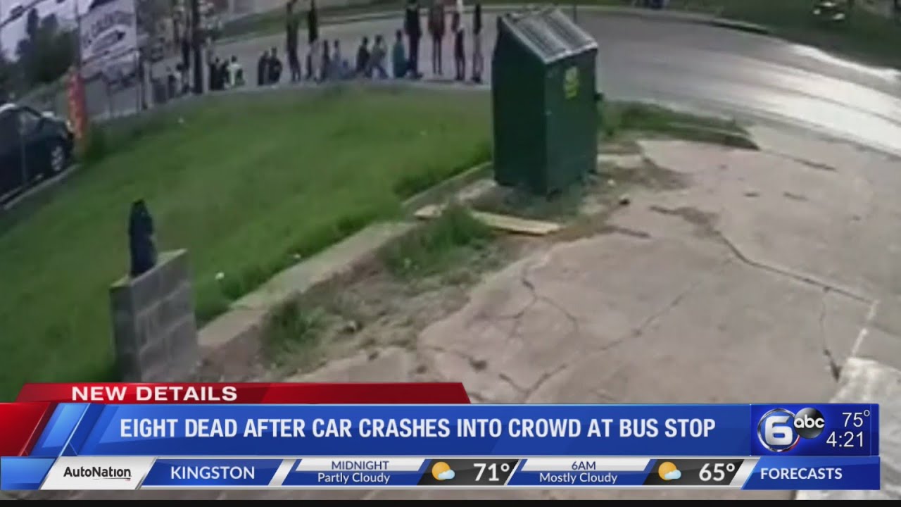 Eight dead after car crashes into crowd at Texas bus stop - YouTube