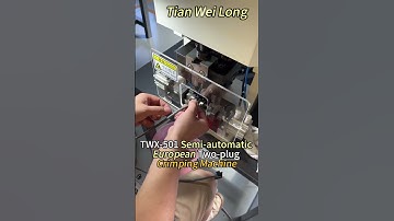 TWX-501 Semi-automatic European Two-plug Crimping Machine#Tianweilong#crimping#cable#factory#export