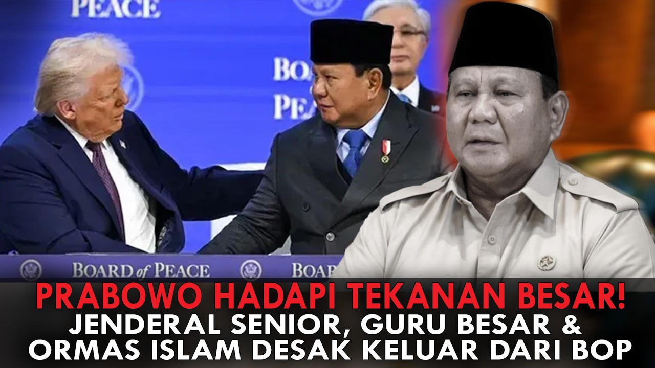 PRABOWO HADAPI TEKANAN BESAR! JENDERAL SENIOR, GURU BESAR & ORMAS ISLAM DESAK KELUAR DARI BOP