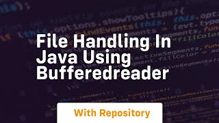 file handling in java using bufferedreader