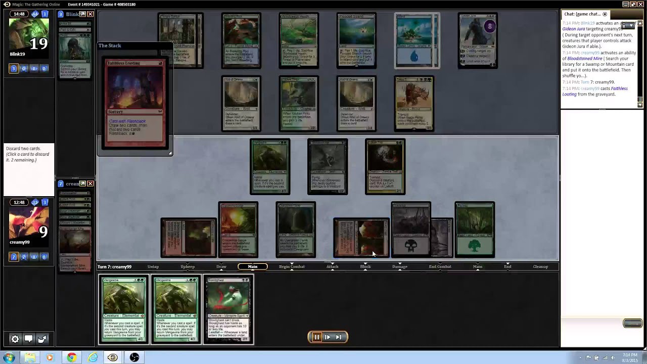 Magic the Gathering: Modern: Dredgevine vs Venser Combo
