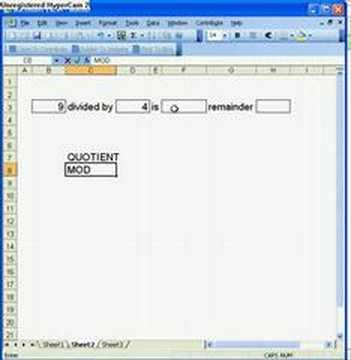E1.16 Using QUOTIENT and MOD in Microsoft Excel
