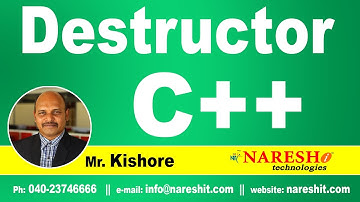Destructor in C++ | C++ Tutorial | Mr. Kishore