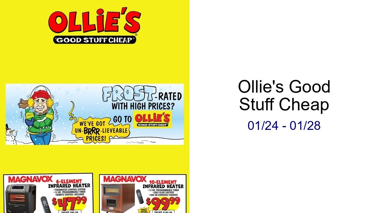 Ollie's Good Stuff Cheap 01/24 - 01/28