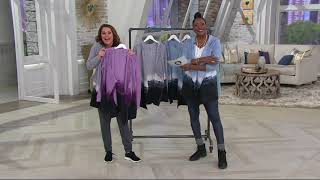 Cuddl Duds Fleecewear Stretch Dip Dye Wrap on QVC