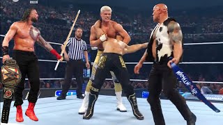 WWE 27 April 2024 Roman Reigns VS. The Rock VS. Cody Rhodes VS. Carmelo Hayes VS. All Raw SmackDown