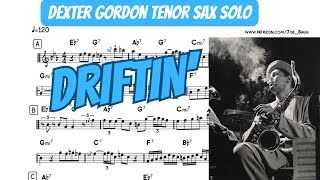 Dexter Gordon’s tenor sax solo on “Driftin’” (Herbie Hancock)