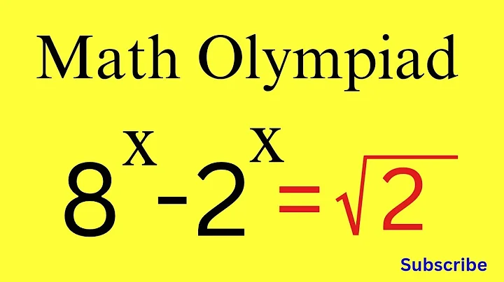 A Nice Exponential Math Olympiad Problem | Find the Value of X?