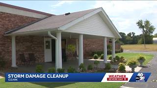 Severe weather damages Ozark funeral home disrupts power