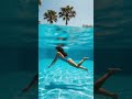 Girl swimming in a pool