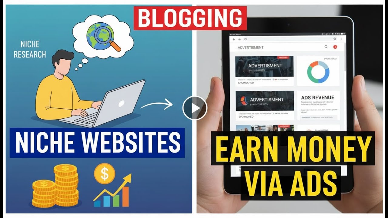 Blogging   Niche Websites – Earn money via ads