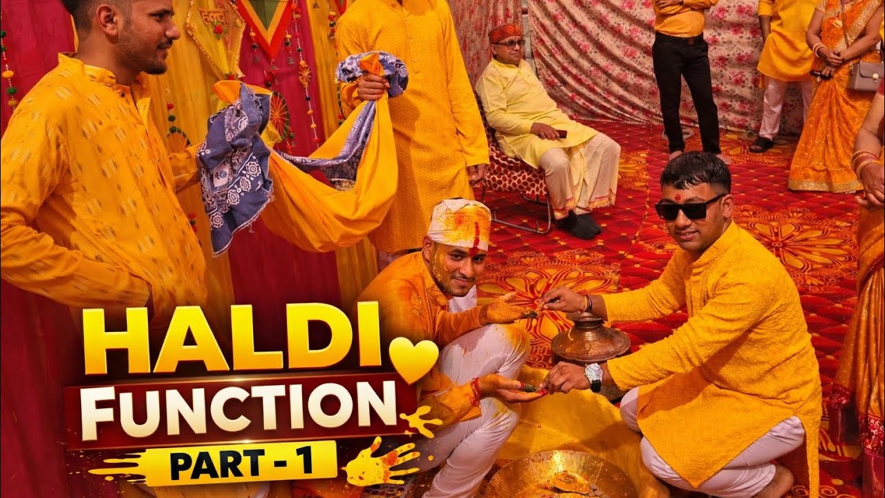 Haldi Function 🧡 ( Part-1 )  || Full Masti & Family Moments 💛 || Akki mini vlogs || #vlog #vlogger 