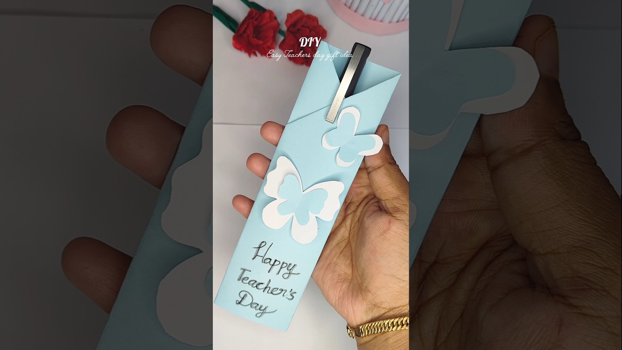 DIY Teachers Day Gift Idea 🦋| Pen Gifting Idea For your fav teacher 🪄 