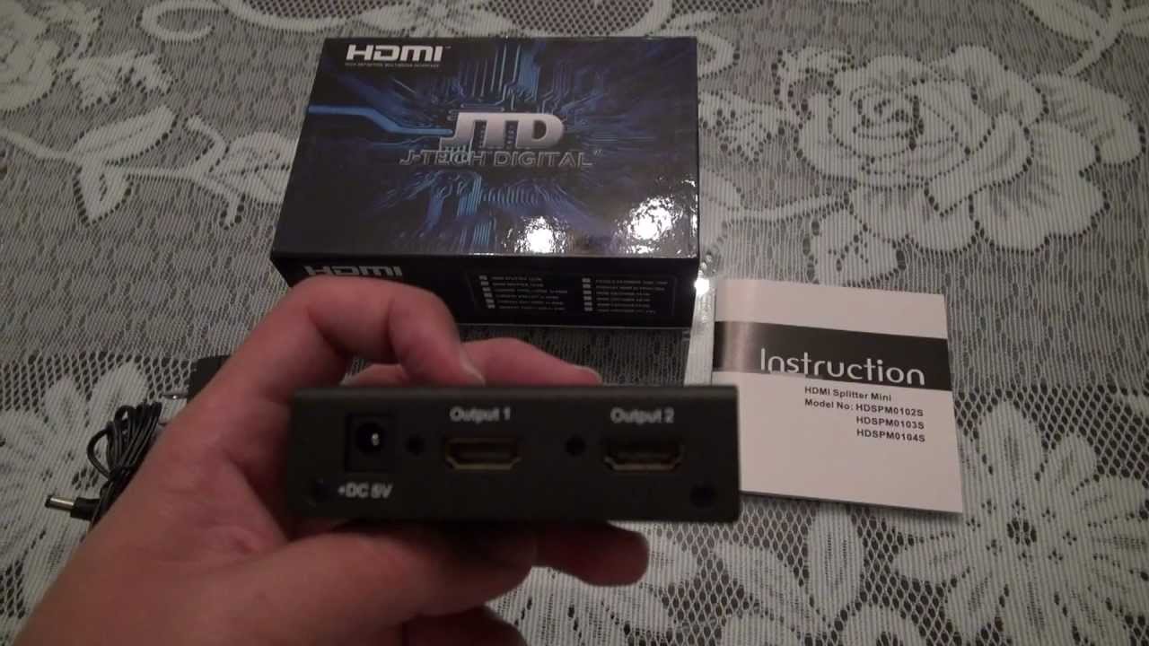 Consumer Product Review JTech Digital HDMI Splitter (1 to 2) YouTube