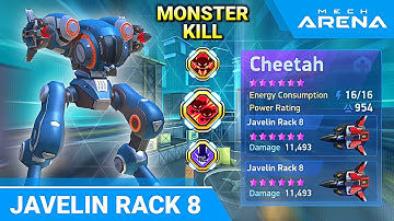 Javelin Rack 8 with Cheetah - Monster Kill - Mech Arena Robot Showdown
