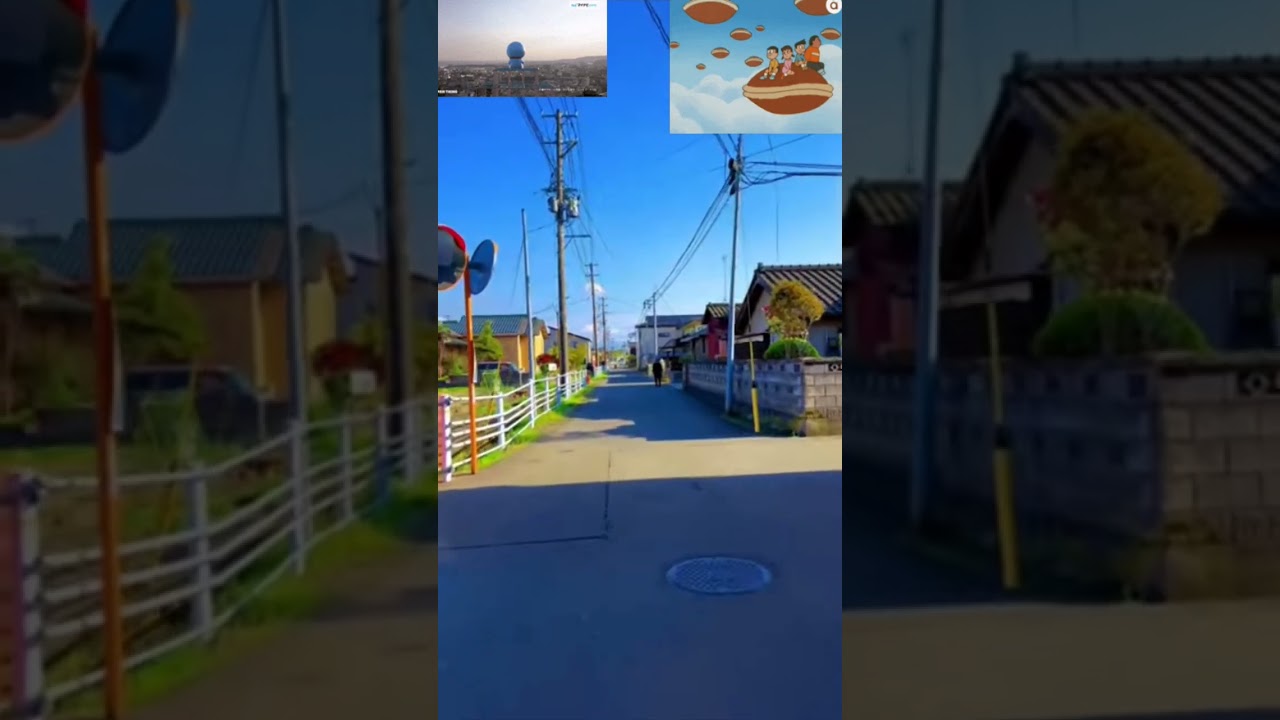 Doraemon and Nobita city view 