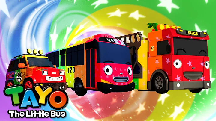 🌈The Magic Rainbow Tunnel Songs Medley | Color Song for Kids | Learn Colors | Tayo the Little Bus