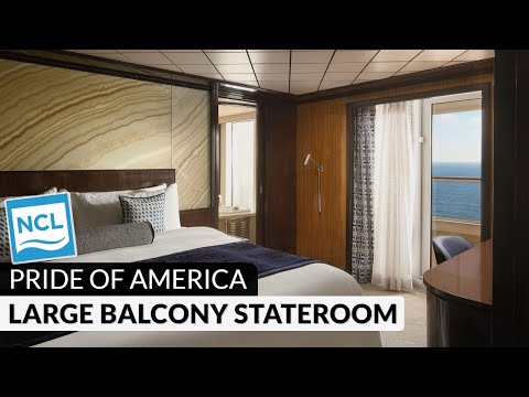 Pride of America Large Balcony Stateroom walkthrough tour