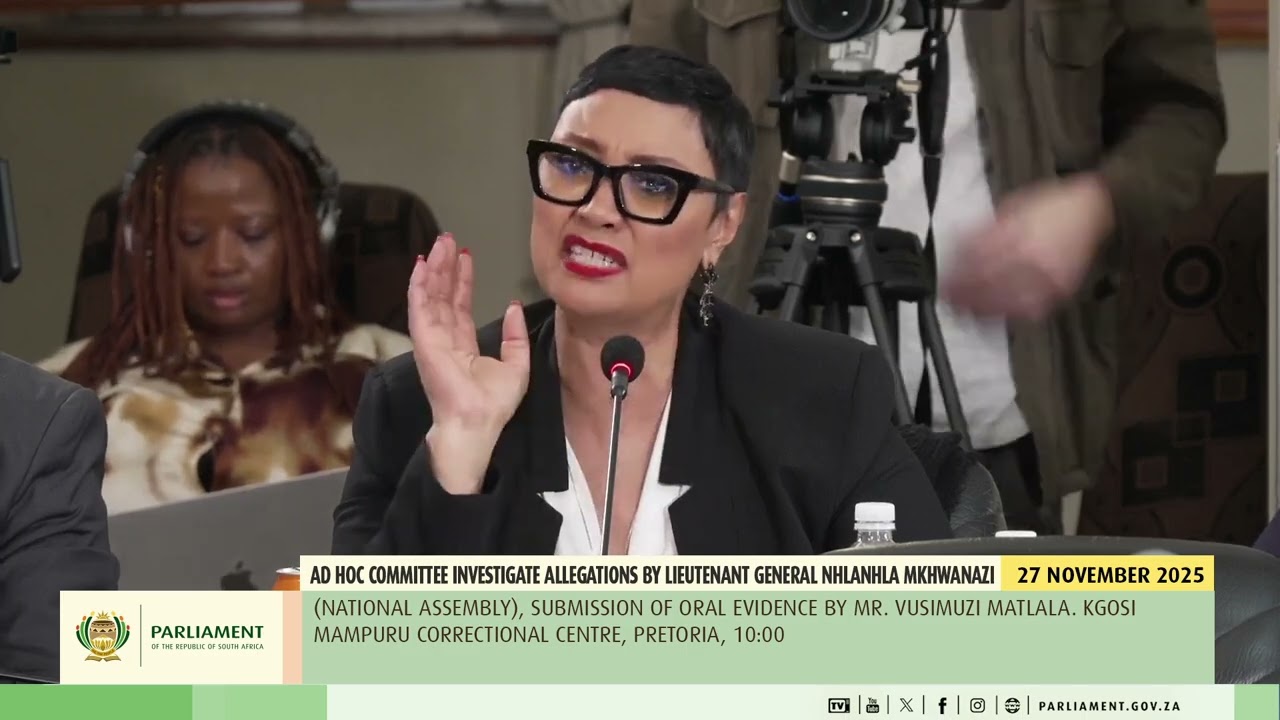 MP James ask Matlala about the recording, he denies and claims the recording is fake.