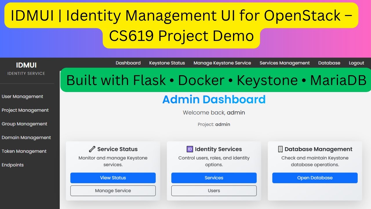 IDMUI Project – OpenStack Keystone Identity Management with Flask | VU ...