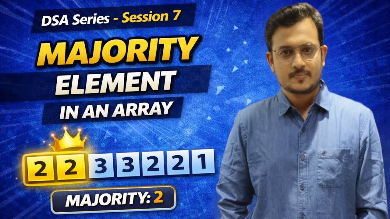 Majority Element in an Array | DSA in Java | Session 7