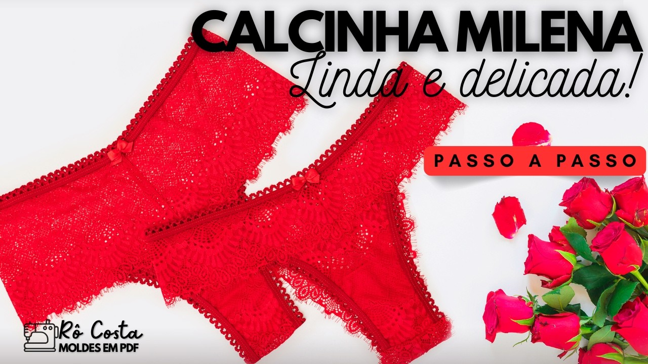 FÁCIL, RÁPIDA E LINDA DE COSTURAR! CALCINHA MILENA | MOLDE EM PDF