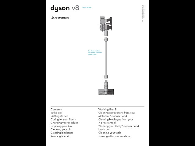 DYSON V8 (01) MANUAL - YouTube