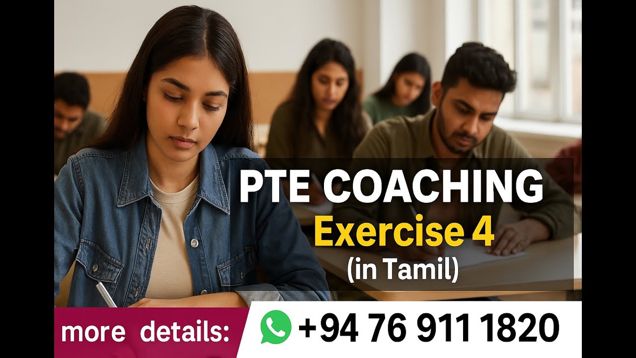 PTE Tamil Coaching | Reading & Writing: Fill in the Blanks in Tamil | Exercise 4