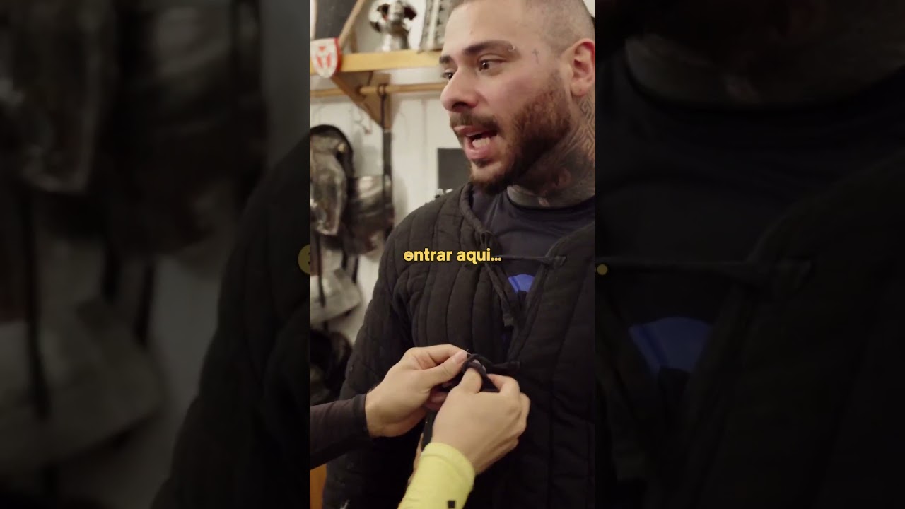 LÉO STRONDA QUASE VAI DE ARRASTA NA LUTA MEDIEVAL