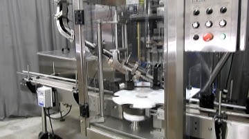 Single head chuck capper machine with waterfall cap feeder model PC1 JAW WFALL  2