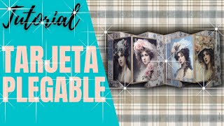 TARJETA PLEGABLE  TUTORIAL DE SCRAPBOOK
