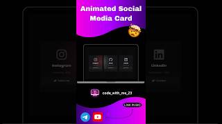 Animated Social Media Card UI ✨ | HTML CSS JavaScript Project 🔥 | Modern UI Design