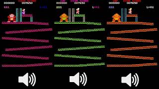 Audiovisual comparison: Donkey Kong, Crazy Kong, Crazy Kong Pt. 2