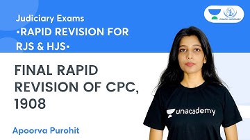 Final Rapid Revision of CPC, 1908 | RAPID REVISION FOR RJS & HJS | By Apoorva Purohit