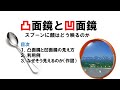 凸面鏡と凹面鏡（スプーンに映る像）