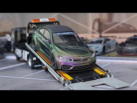 Mini GT BMW M4 Purple Green Metallic LB☆WORKS LHD [Unboxing][Review]