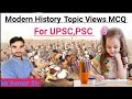 आधुनिक भारत का इतिहास MCQs | Modern History MCQs | UPSC/Uppcs Ro Aro and Compitative Exams Lut.7