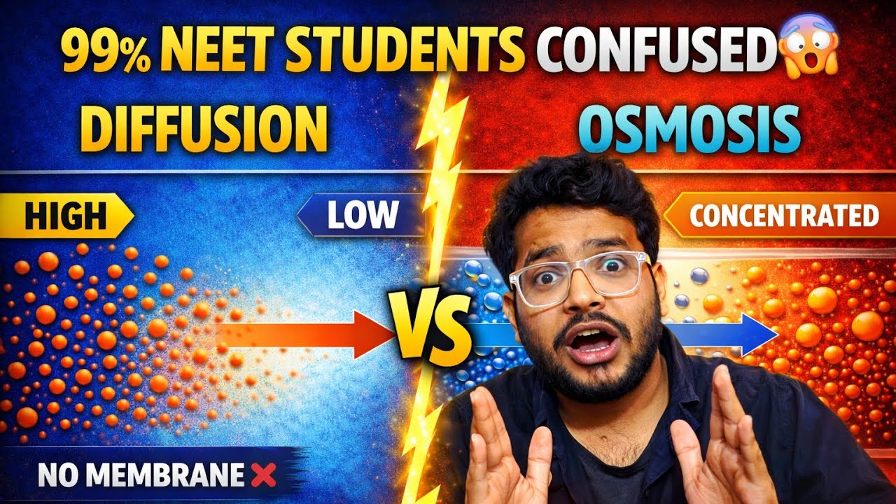 Diffusion vs Osmosis Explained in Detail | NCERT Biology | NEET UG