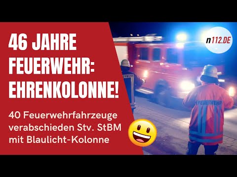 Gänsehaut: Abschiedskolonne mit 40 Einsatzfahrzeugen nach 46 Jahren Feuerwehr (Archiv von 2017)